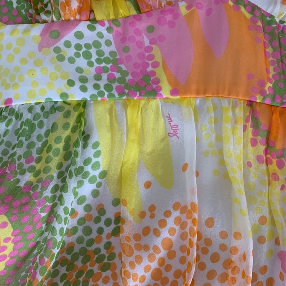 Milly Floral Silk Chiffon Dress - Size 2 - Picture 4 of 10